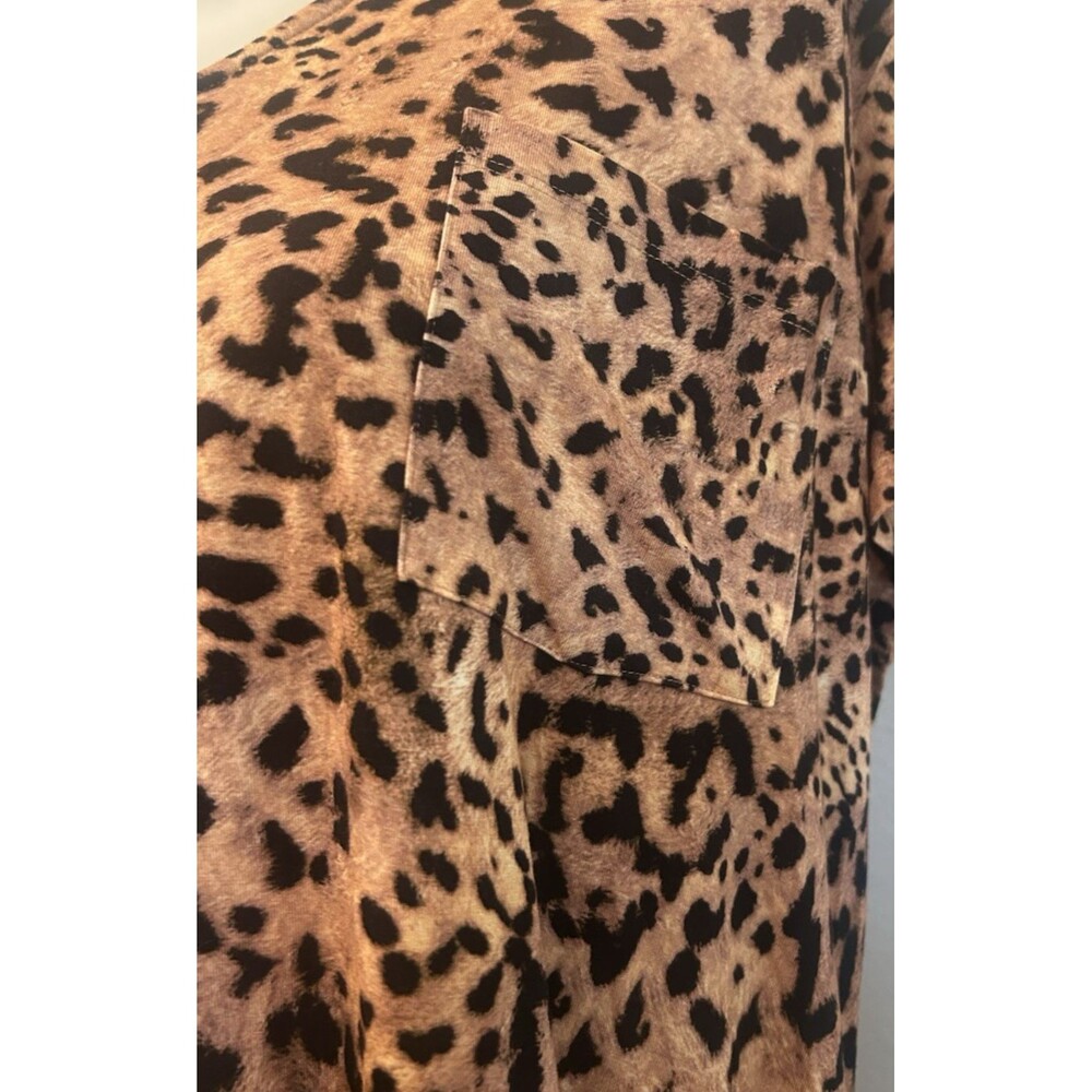 Soma Cool Nights Sleepshirt On The Prowl Mini Black Leopard Print XXL (20/22) - Picture 4 of 8